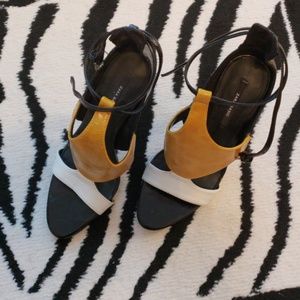 Zara womens tri color heels